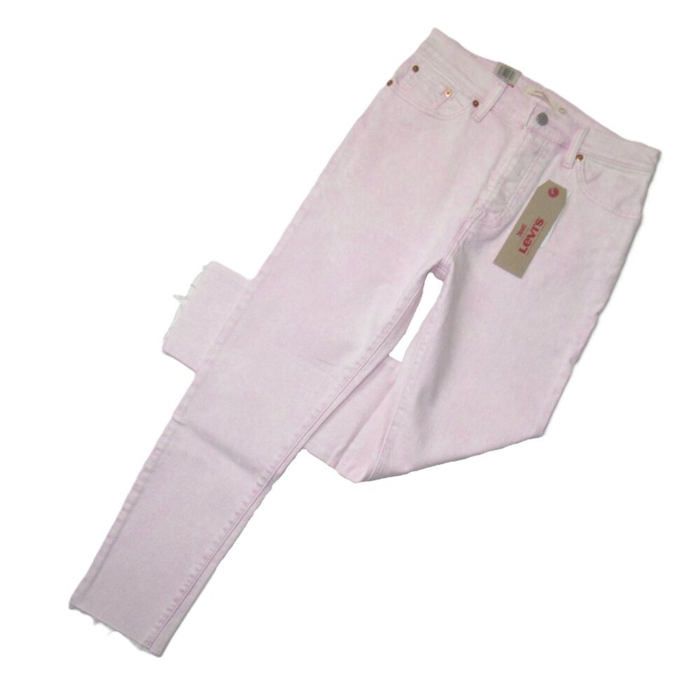 NWT Levi's Wedgie Skinny in Pink Acid Wash High Rise Stretch Crop Jeans 8 / 29